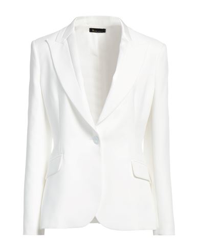 Hanita Woman Blazer White Size 8 Polyester, Elastane