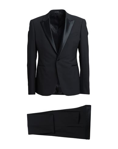 Emporio Armani Man Suit Black Size 38 Virgin Wool, Elastane