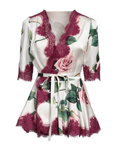 Dolce & Gabbana Woman Shirt Off White Size 2 Silk, Cotton, Elastane, Polyamide