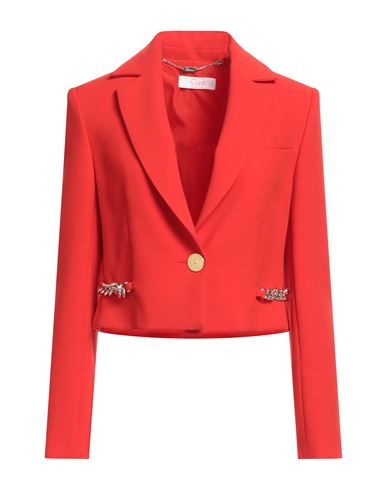 Clips More Woman Blazer Red Size 6 Polyester, Elastane