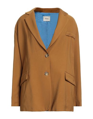 Dixie Woman Blazer Camel Size Onesize Viscose, Polyester In Beige