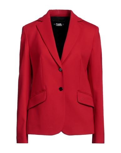 Shop Karl Lagerfeld Woman Blazer Red Size 8 Viscose, Polyamide, Elastane
