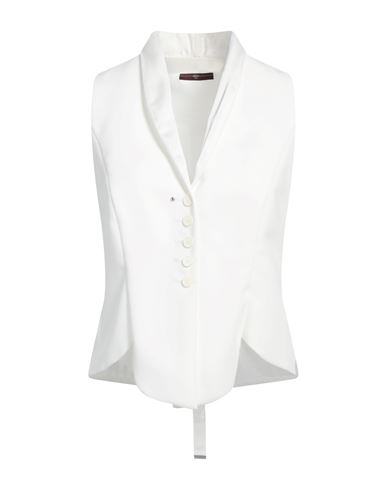 Shop High Woman Tailored Vest White Size 8 Polyester, Rayon, Elastane