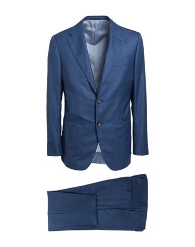 Caruso Man Suit Blue Size 40 Wool