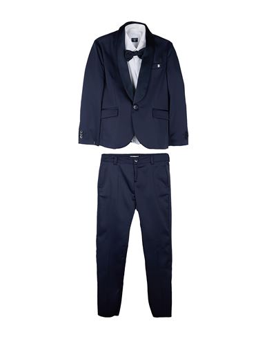 CARLO PIGNATELLI CARLO PIGNATELLI TODDLER BOY SUIT MIDNIGHT BLUE SIZE 6 POLYESTER, ELASTIC FIBRES 