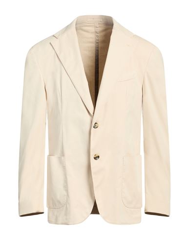Lardini Man Blazer Beige Size 44 Cotton, Elastane In Neutral