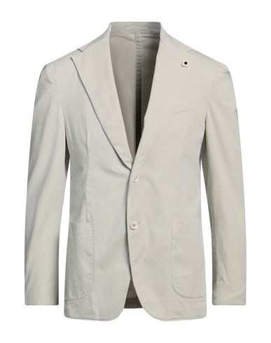 Lardini Man Blazer Light Grey Size 46 Cotton, Elastane