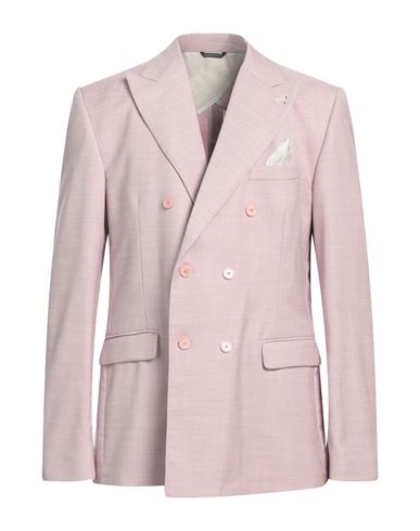 Shop Grey Daniele Alessandrini Man Blazer Pink Size 46 Polyester, Viscose, Elastane