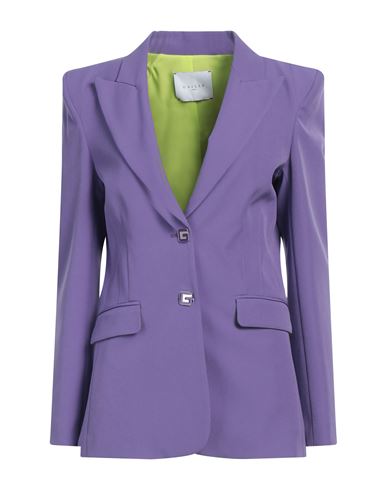 Gaelle Paris Gaëlle Paris Woman Blazer Purple Size 4 Polyester, Elastane