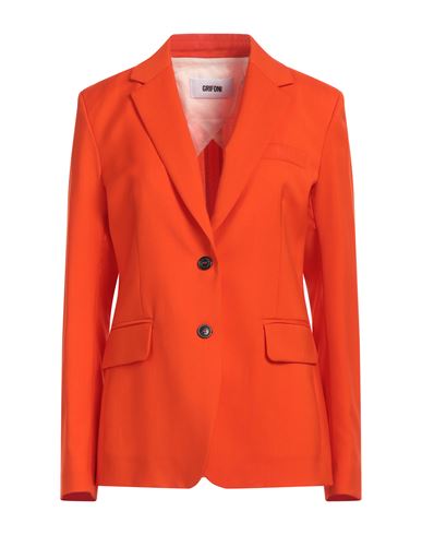 Mauro Grifoni Woman Blazer Orange Size 8 Virgin Wool