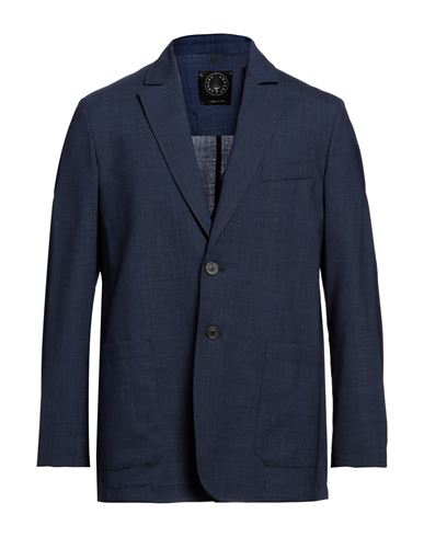 T-jacket By Tonello Man Blazer Navy Blue Size Xl Virgin Wool, Polyester, Elastane