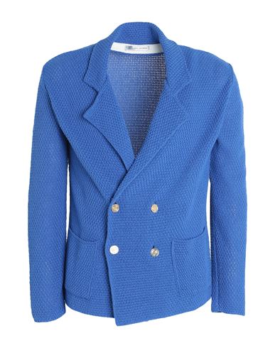 Grey Daniele Alessandrini Man Blazer Blue Size 38 Cotton, Acrylic