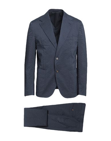 Eleventy Man Suit Midnight Blue Size 42 Polyester, Cotton