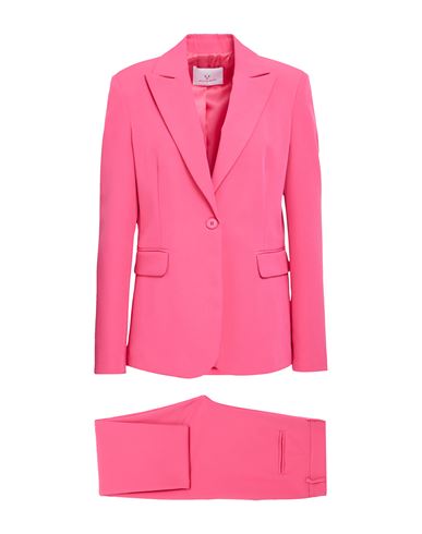 White Wise Woman Suit Fuchsia Size 6 Polyester, Elastane In Pink