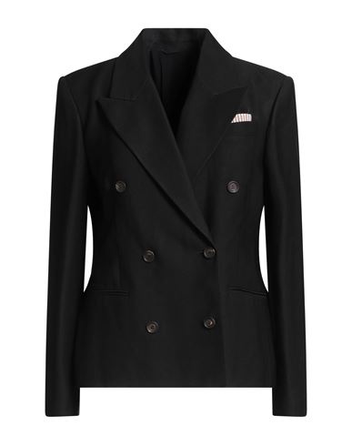 Brunello Cucinelli Woman Blazer Black Size 8 Viscose, Linen, Cotton, Silk, Polyamide