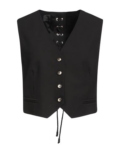 Pinko Woman Vest Black Size 4 Polyester, Viscose, Elastane