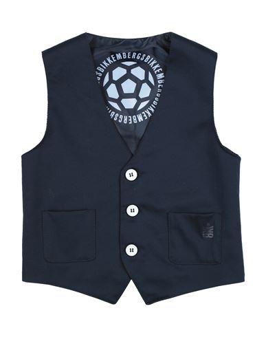 BIKKEMBERGS BIKKEMBERGS TODDLER BOY TAILORED VEST MIDNIGHT BLUE SIZE 3 COTTON, ELASTANE 