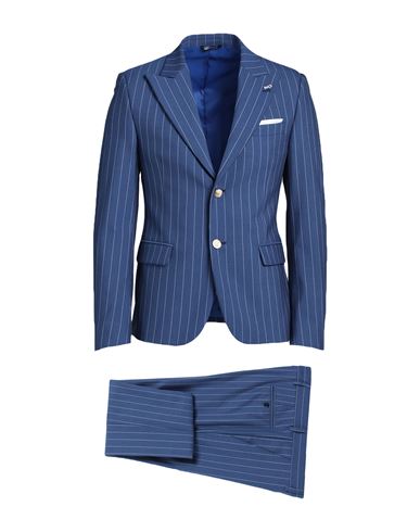 Grey Daniele Alessandrini Man Suit Blue Size 40 Polyester, Viscose, Elastane