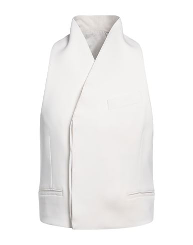 Ferragamo Man Tailored Vest Off White Size 40 Viscose, Elastane, Cotton