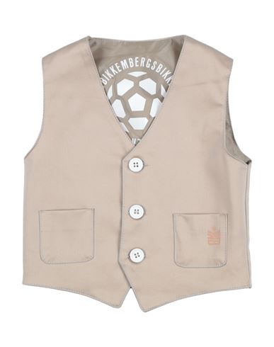 Bikkembergs Newborn Boy Tailored Vest Sand Size 0 Cotton, Elastane In Beige