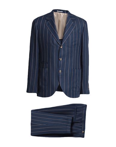 Brunello Cucinelli Man Suit Midnight Blue Size 40 Linen