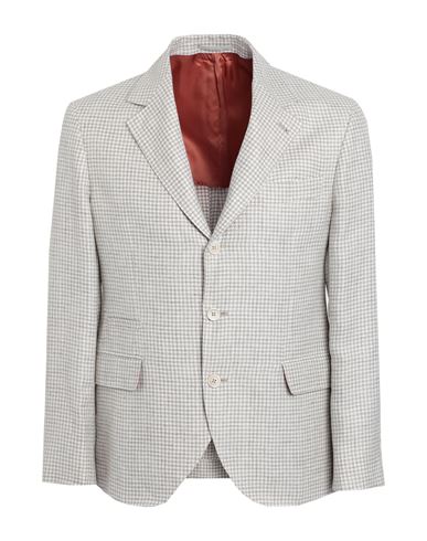 Brunello Cucinelli Man Blazer Dove Grey Size 38 Linen, Wool, Silk