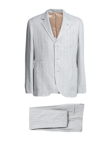 Brunello Cucinelli Man Suit Light Grey Size 36 Linen, Wool, Silk