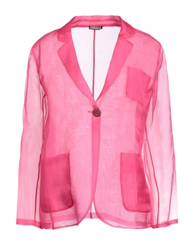 Maliparmi Malìparmi Woman Blazer Fuchsia Size 12 Cotton In Pink