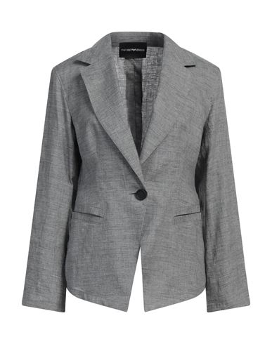 Emporio Armani Woman Blazer Grey Size 16 Linen