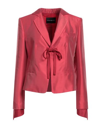 Emporio Armani Woman Blazer Red Size 8 Polyester, Silk, Viscose In Neutral
