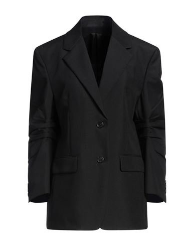 Prada Woman Blazer Black Size 2 Mohair Wool, Polyamide