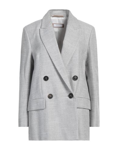 Peserico Easy Woman Blazer Light Grey Size 6 Cotton, Viscose, Polyamide, Polyester