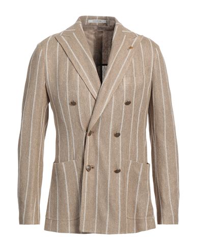 Tagliatore Man Blazer Sand Size 44 Linen, Cotton, Polyamide In Beige