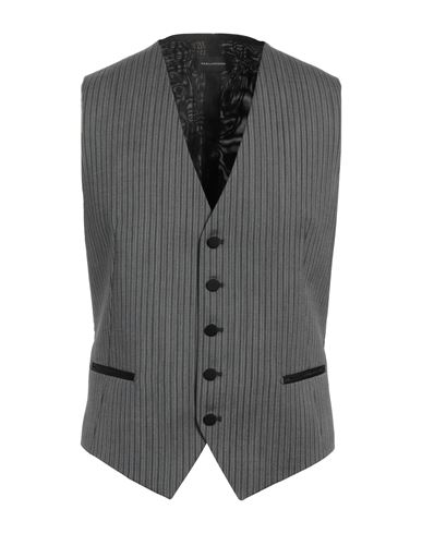 Tagliatore Man Tailored Vest Lead Size 38 Virgin Wool, Elastane In Grey