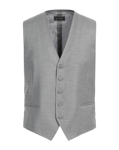 Shop Tagliatore Man Tailored Vest Grey Size 38 Virgin Wool, Viscose, Elastane