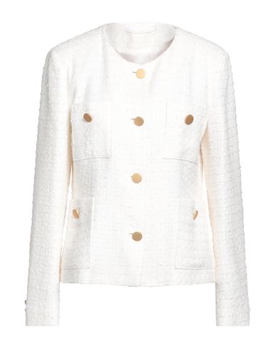 Tagliatore 02-05 Woman Blazer Ivory Size 10 Cotton, Linen, Viscose, Polyamide In White
