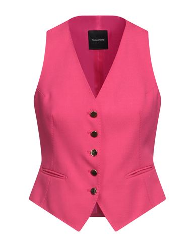 Tagliatore 02-05 Woman Tailored Vest Fuchsia Size 4 Polyester, Virgin Wool, Elastane In Pink