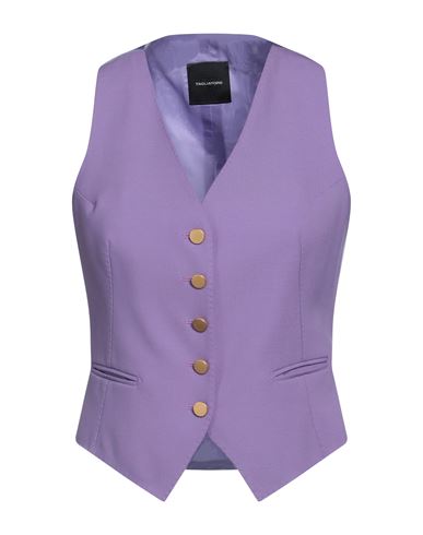 Tagliatore 02-05 Woman Tailored Vest Purple Size 4 Polyester, Virgin Wool, Elastane