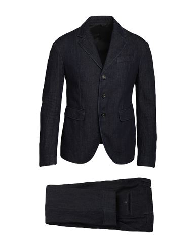 Shop Dsquared2 Man Suit Blue Size 44 Cotton, Hemp