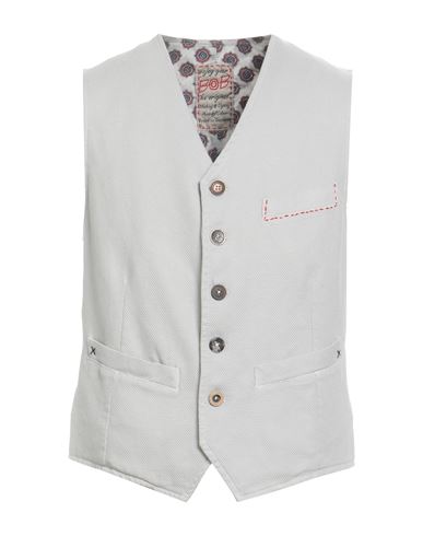 Bob Man Tailored Vest Grey Size 40 Cotton, Elastane In Gray