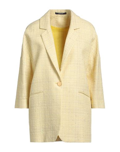 Tagliatore 02-05 Woman Blazer Yellow Size 4 Cotton, Viscose, Polyamide, Polyimide, Metal