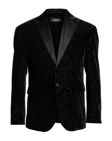 Dsquared2 Man Blazer Black Size 40 Viscose, Polyester, Silk