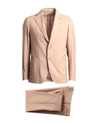 Tagliatore Man Suit Camel Size 38 Virgin Wool, Silk In Beige