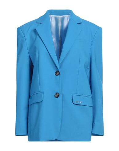 Act N°1 Woman Blazer Azure Size 2 Wool In Blue