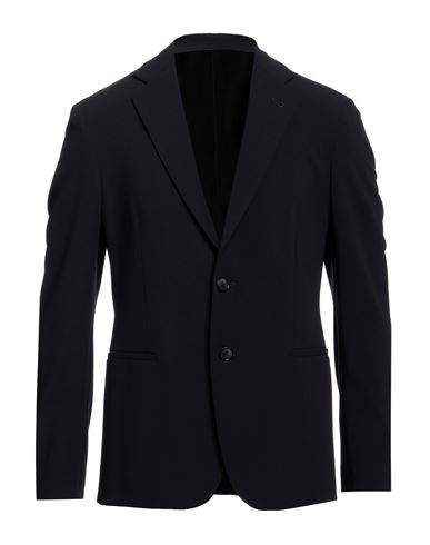 Shop Giorgio Armani Man Blazer Midnight Blue Size 44 Virgin Wool, Elastane, Polyamide