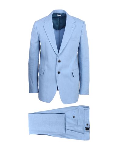 Shop Dries Van Noten Man Suit Light Blue Size 42 Linen, Viscose, Elastane