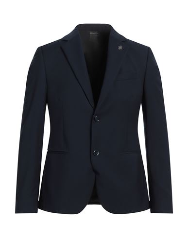 Shop Grey Daniele Alessandrini Man Blazer Navy Blue Size 38 Polyester, Viscose, Elastane