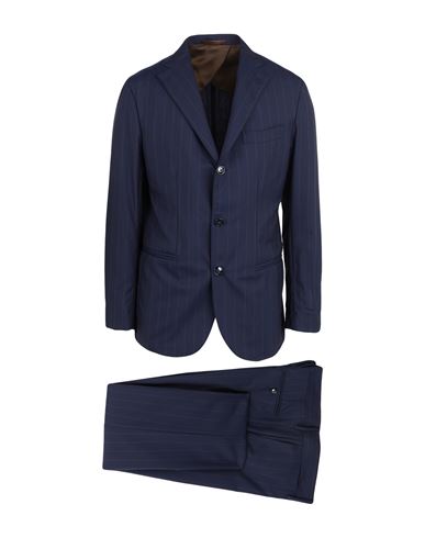 Shop Barba Napoli Man Suit Midnight Blue Size 46 Virgin Wool