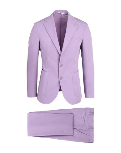 Alessandro Gilles Man Suit Light Purple Size 42 Wool, Viscose, Elastane