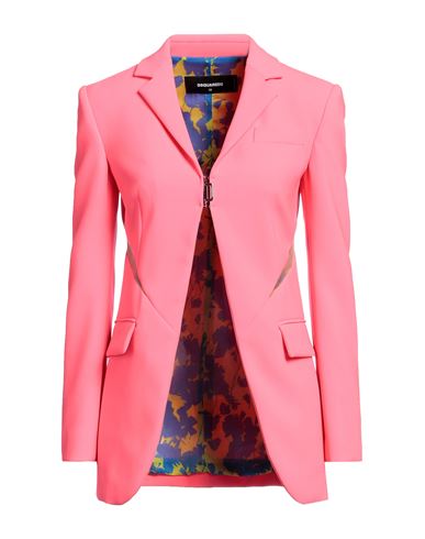 Dsquared2 Woman Blazer Fuchsia Size 2 Polyester, Polyurethane, Polyamide In Pink